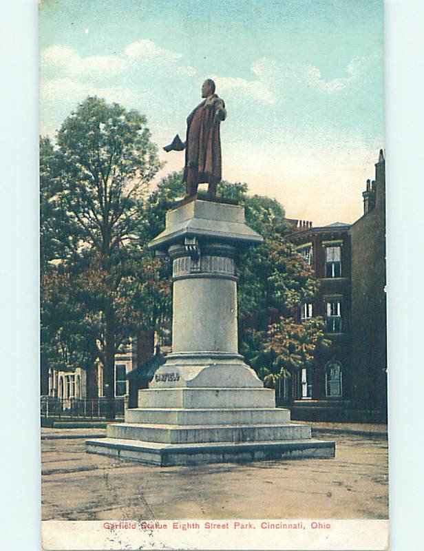 Divided-back MONUMENT SCENE Cincinnati Ohio OH AE7842