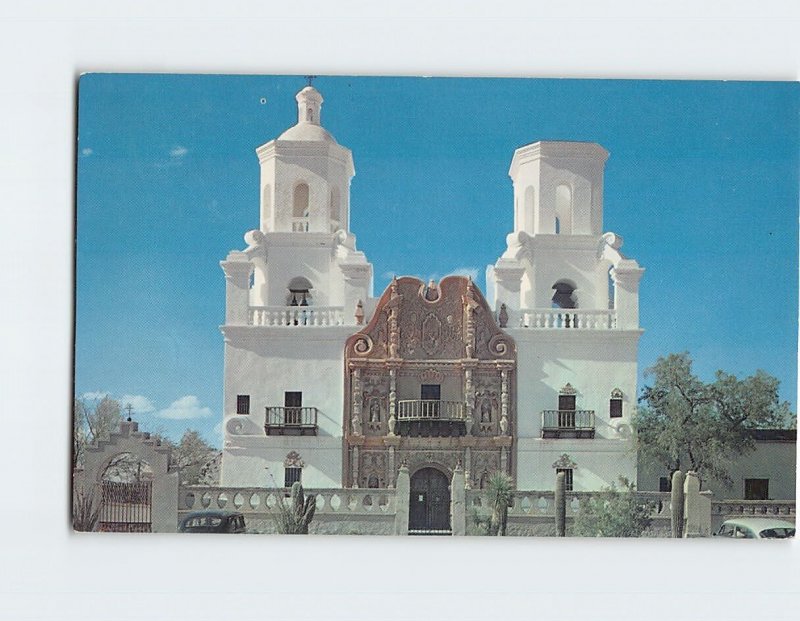 Postcard Mission San Xavier, Tucson, Arizona