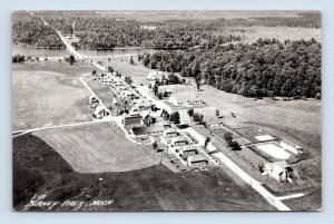 RPPC Aerial View Blaney Park Michigan MI Postcard N6