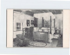 Postcard West Bedroom Judson House Home of Stratford Historical Society CT