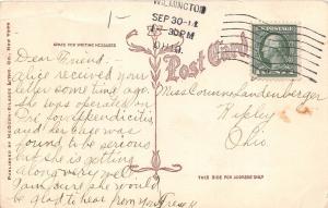 E46/ Wilmington Clinton County Ohio Postcard c1914 High School Building