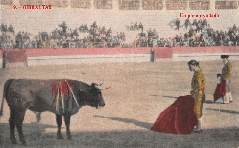 US3087 Spain Gibraltar Un Pase Ayudado Bull Fight Arena corrida