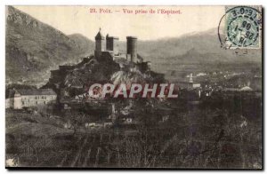 Foix Old Postcard View from the & # 39Espinet