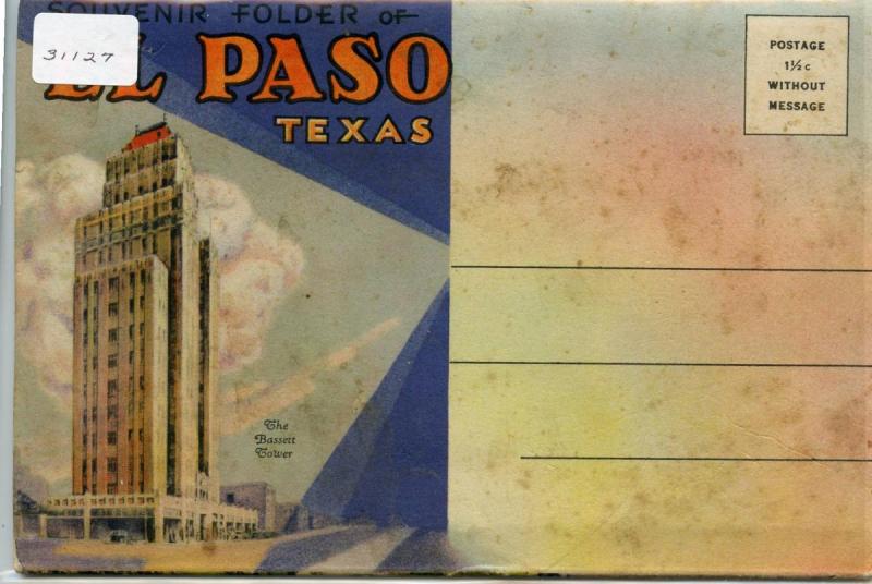 Folder - TX - El Paso  18 views+covers+narrative (Label attached to sleeve, n...