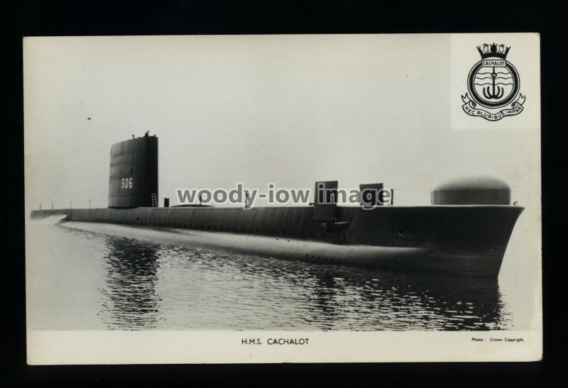 na7194 - Royal Navy Submarine - HMS Cachalot S06 - postcard