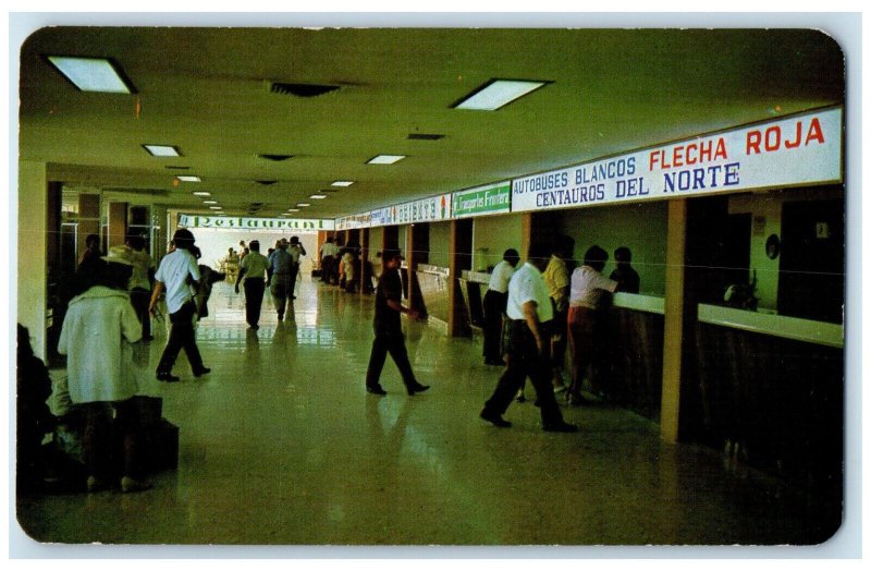 1973 Interior of the Bus Central Matamoros Tamaulipas Mexico Vintage Postcard
