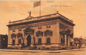 J5/ New Brighton Pennsylvania Postcard c1910 Post Office Building 32