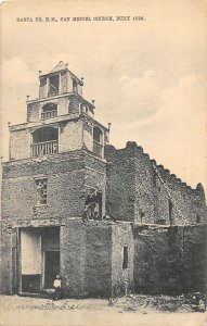 G43/ Santa Fe New Mexico Postcard 1906 San Miguel Church Built 1598