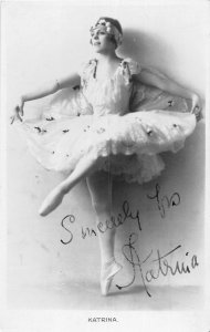 J72/ Entertainers RPPC Postcard c20s-30s England Katrina Danceer Ballet 251
