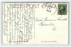 Postcard MA Stockbridge The Red Lion Inn 1913 View Detroit Publishing G13