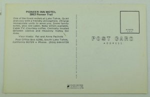 Pioneer Inn Motel, South Lake Tahoe, Calf. Vintage Postcard F27