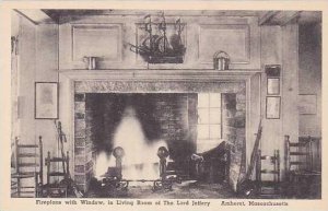 Massachusetts Anhurst The Lord Jeffery Fireplace With Window In Living Room A...