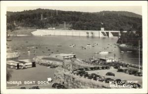 Norris Dam TN Boat Dock - Clements Real Photo Postcard