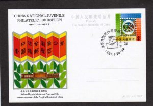 Peoples Republic of China Postal Card National Juvenile Philatelic Exhibition