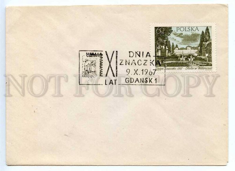272690 POLAND 1967 year Gdansk COVER special cancellation