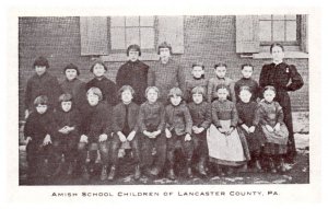 Amish School Children of Lancaster County Pennsylvania RPPC Postcard