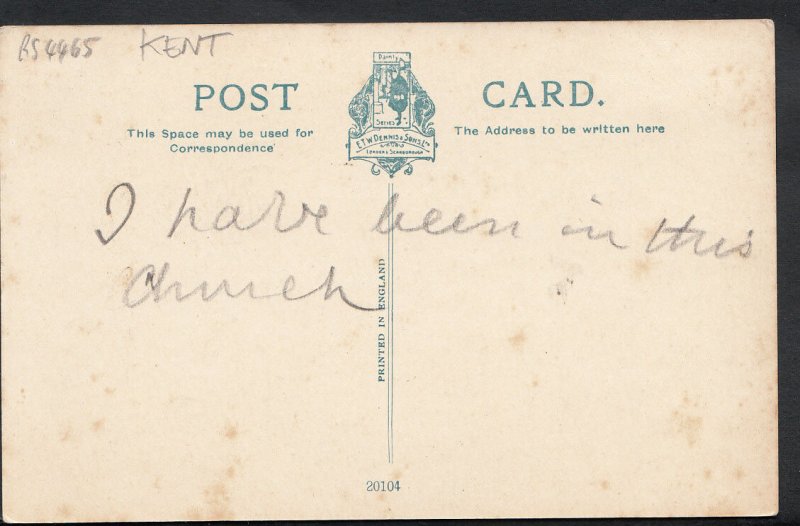 Kent Postcard - Minster Church Interior   RS4465