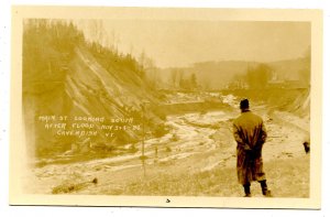 VT - Cavendish. Flood Damage, Nov. 3, 1927. Main St. looking South   *RPPC