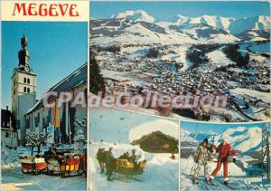 Postcard Modern Megeve (Haute Savoie) 1113 Alt m 2000 m and the Mont Blanc