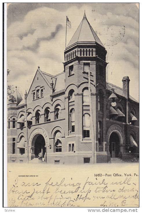 Post Office, York, Pennsylvania, PU-1906