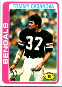 1978 Topps Football Card Tommy Casanova Cincinnati Bengals sk7044