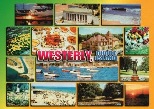 Westerly RI-Rhode Island, Wilcox Park Watch Hill Mosquamicut Postcard