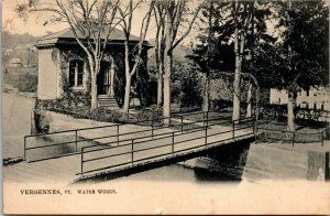 Vtg Vergennes Vermont VT Water Works 1910s Raphael Tuck Postcard