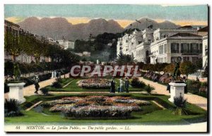 Old Postcard Menton The Public Garden