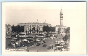 RPPC ISTANBUL, TURKEY ~ Street Scene BEYAZIT SQUARE 1958  Postcard