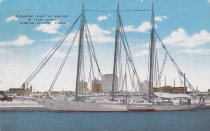 Texas Corpus Christi Pleasure Craft At Anchor In Yacht Basin