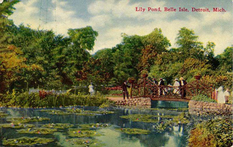 MI - Detroit. Belle Isle, Lily Pond