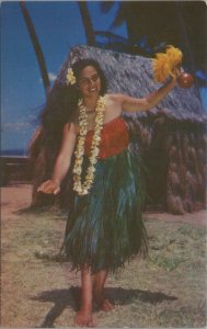 Postcard Hula Dancer Hawaii HI