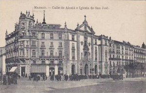 Spain Madrid Calle de Alcala e Iglesia de San Jose 1919