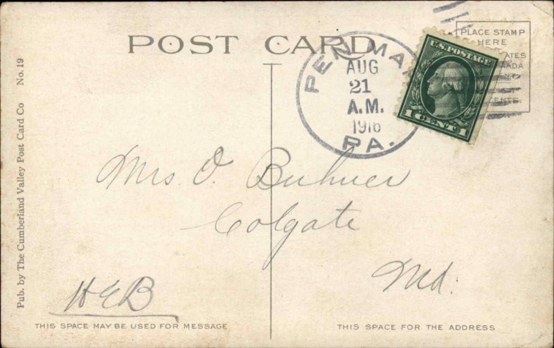 Sabillasville Maryland MD Horseshoe Bend Railroad Train c1910 Postcard