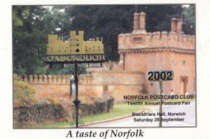 2002 Norfolk Postcard Fair at Oxborough Event Postcard