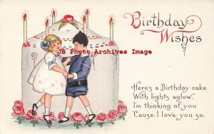 Birthday, Stecher No 94 C, Mary Evans Price, Children Dancing, Large Cake
