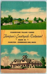 M-28069 Countryside Village Cabins Thompson's Countryside Restaurant Massachu...