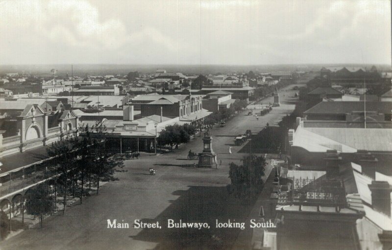 Zimbabwe Main Street Bulawayo Looking South RPPC  06.03 