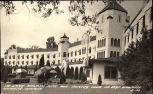 Lake Wawasee IN Hotel & Country Club Real Photo Postcard