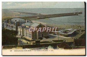 Old Postcard Boulogne sur Mer Casino and Jetee