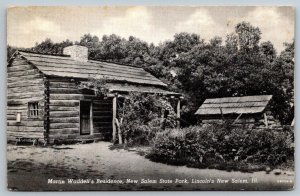 New Salem  Illinois  Martin Waddell's Residence   New Salem State Park  Postcard