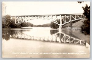 Cooley Bridge Between Cadillac And Manistee MN Real Photo Postcard M26