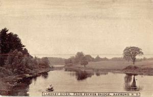 Raymond New Hampshire Pecker Bridge Lamprey River Vintage Postcard JD933697