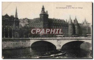 Paris Old Postcard La Conciergerie and bridge changes