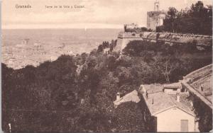 Granada Torre de la Vela y Ciudad Unused Postcard D68