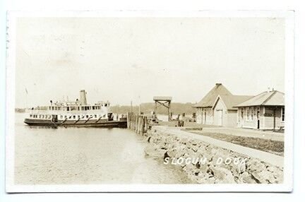 Fort Slocum NY Steam Ship Landing RPPC Real Photo Postcard