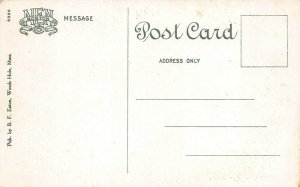 Woods Hole MA Post Office Old Cars Postcard