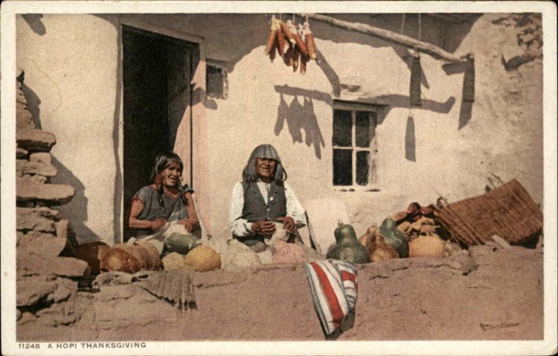 Native Americana Hopi Thanksgiving Detroit Pub Indigenous Vintage Postcard