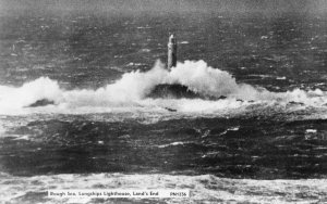 UK - England, Cornwall. Land's End, Longship's Lighthouse   *RPPC