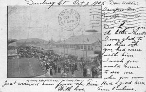 DANBURY FAIR MIDWAY DANBURY CONNECTICUT POSTCARD 1905